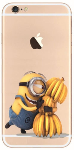 TPU чехол EGGO для Apple iPhone 5/5S/SE (Миньон с бананами) - ITMag