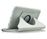 Чехол EGGO для Samsung Galaxy Tab 3 7.0 T2100/T2110 (кожа, белый, поворотный)