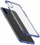 Пластиковая накладка Baseus Glitter Case Ultrathin для Apple iPhone X (5.8") (Синий) (WIAPIPHX-DW03)