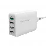 Зарядное устройство RAVPower USB Qualcomm Quick Charge 3.0 40W 4-Port Desktop Charging Station White (RP-PC024)
