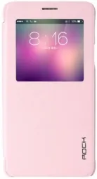 Шкіряний чохол (книжка) Rock Uni Series для Samsung N910S Galaxy Note 4 (Рожевий / Сірий)