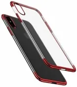Пластиковая накладка Baseus Glitter Case Ultrathin для Apple iPhone X (5.8") (Красный) (WIAPIPHX-DW09)
