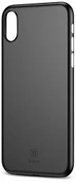 TPU чехол Baseus Wing Case для Apple iPhone X (5.8") (Черный / Transparent black) (WIAPIPHX-01)