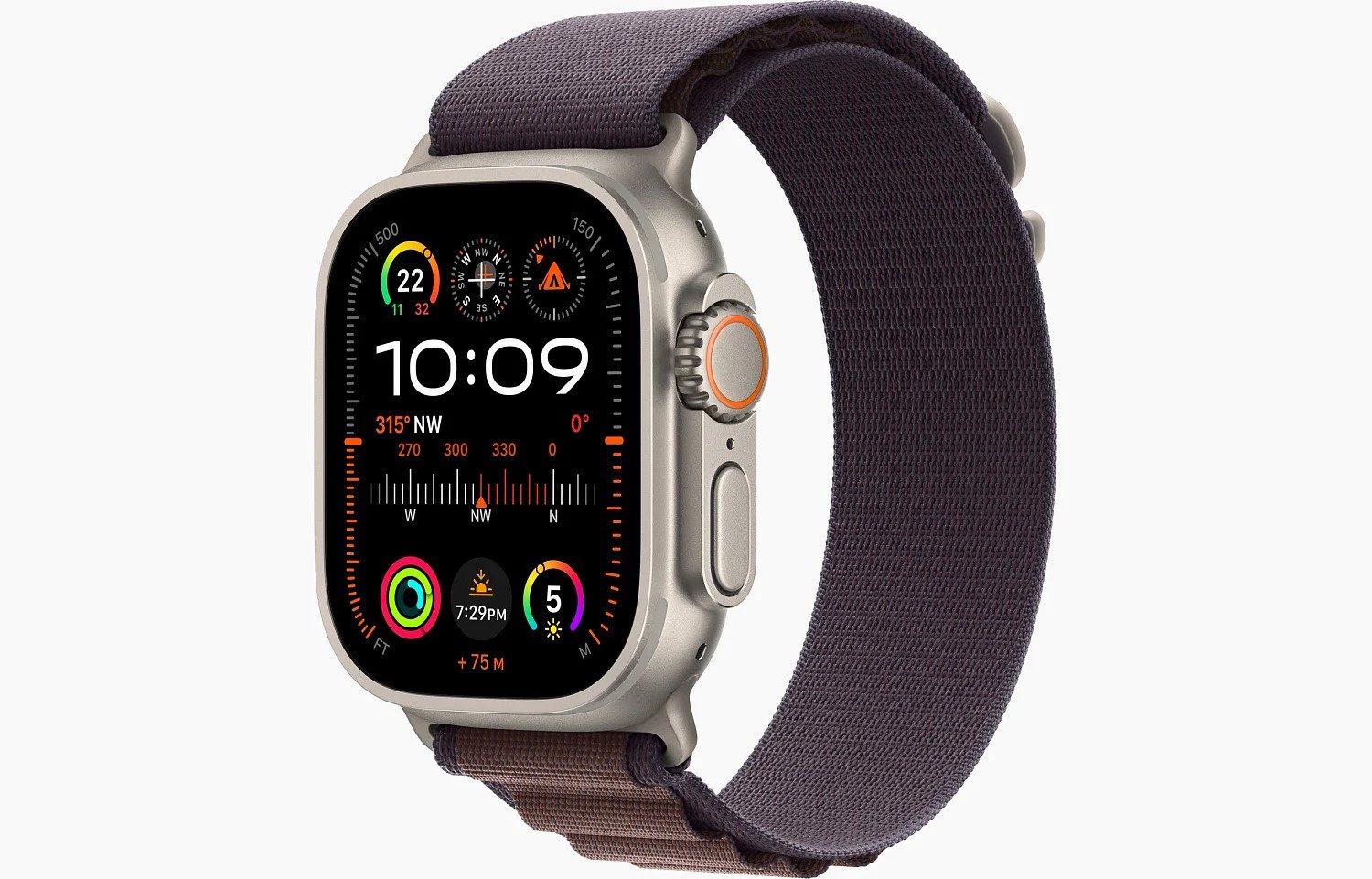 Apple Watch Ultra 2 GPS + Cellular 49mm Titanium Case with Indigo Alpine Loop - Large (MREW3) - ITMag