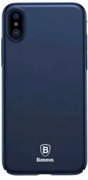 TPU чехол Baseus Thin Case (one color) для Apple iPhone X (5.8") (Синий) (WIAPIPHX-ZB15)