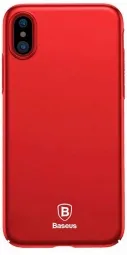 TPU чехол Baseus Thin Case (one color) для Apple iPhone X (5.8") (Красный) (WIAPIPHX-ZB09)