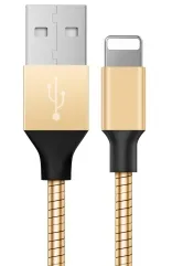 Кабель Baseus Mechanical Era Metal Cable 1M For Apple Gold (CALJS-0V)