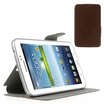 Чехол EGGO Geometric для Samsung Galaxy Tab 3 7.0 T210/T211 Brown - ITMag