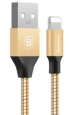 Кабель Baseus Mechanical Era Metal Cable 1M For Apple Gold (CALJS-0V) - ITMag