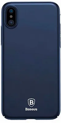 TPU чехол Baseus Thin Case (one color) для Apple iPhone X (5.8") (Синий) (WIAPIPHX-ZB15) - ITMag