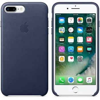 Apple iPhone 7 Plus Leather Case - Midnight Blue MMYG2 - ITMag