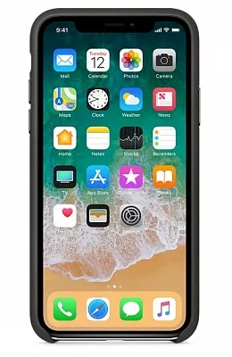 Apple iPhone X Leather Case - Charcoal Gray (MQTF2) - ITMag