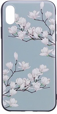 TPU чехол OMEVE Pictures для Apple iPhone X (5.8") (Магнолия (светлый фон)) - ITMag