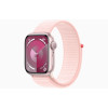 Apple Watch Series 9 GPS 41mm Pink Aluminum Case w. Light Pink S. Loop (MR953)