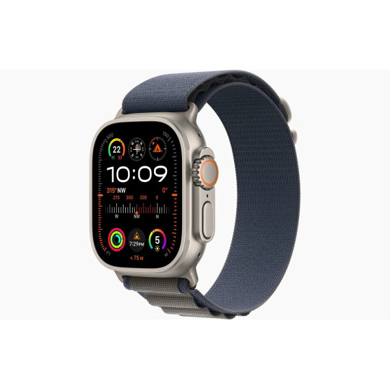 Apple Watch Ultra 2 GPS + Cellular 49mm Titanium Case with Blue Alpine Loop - Small (MREK3)