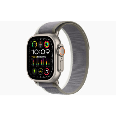 Apple Watch Ultra 2 GPS + Cellular 49mm Titanium Case with Green/Gray Trail Loop - S/M (MRF33)