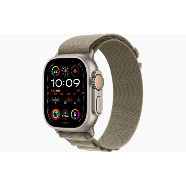 Apple Watch Ultra 2 GPS + Cellular 49mm Titanium Case with Olive Alpine Loop - Small (MREX3)