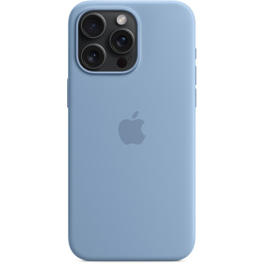 Apple iPhone 15 Pro Max Silicone Case with MagSafe - Winter Blue (MT1Y3) Copy