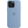 Apple iPhone 15 Pro Silicone Case with MagSafe - Winter Blue (MT1L3) Copy