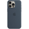 Apple iPhone 15 Pro Silicone Case with MagSafe - Storm Blue (MT1D3) Copy