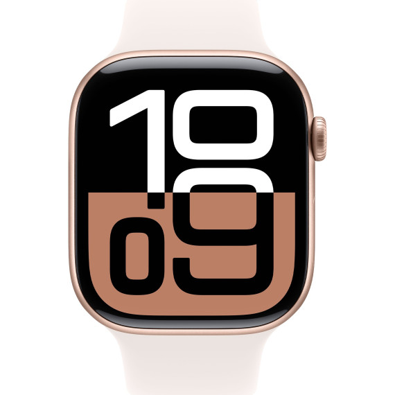 Apple Watch Series 10 GPS 46mm Rose Gold Alu. Case w. Light Blush Sport Band - M/L (MWWU3)