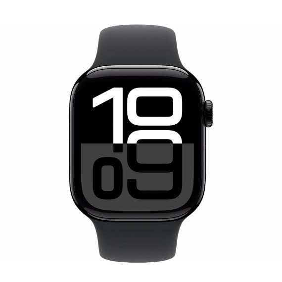 Apple Watch Series 10 GPS 46mm Jet Black Alu. Case w. Black Sport Band - S/M (MWWP3)