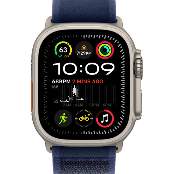 Apple Watch Ultra 2 GPS + Cellular 49mm Natural Titan. Case w. Blue Trail Loop - M/L (MX4L3)