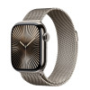 Apple Watch Series 10 GPS + Cellular 46mm Natural Titanium Case w. Natural Milanese Loop - M/L (MWYC3)
