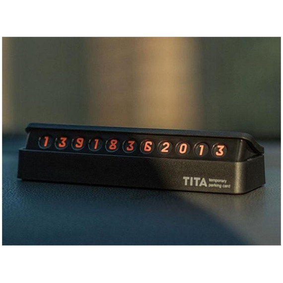 Паркувальна карта Xiaomi Youpin TITA Code Metal Temporary Parking Plate Classic (6975339540043)