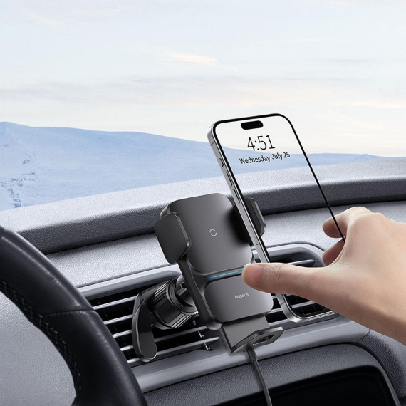 АЗУ Автодержатель Baseus 15W Wireless Car Charger (6932172605568)