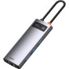 Док-станция для ноутбука Baseus Metal Gleam Series 6-in-1 Multifunctional Type-C HUB Docking Station (CAHUB-CW0G)
