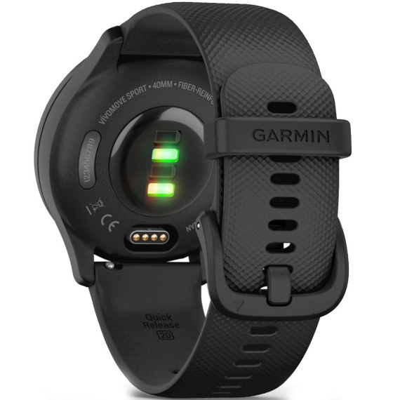 Garmin Vivomove Sport Black Case and S. Band w. Slate Accents (010-02566-00)