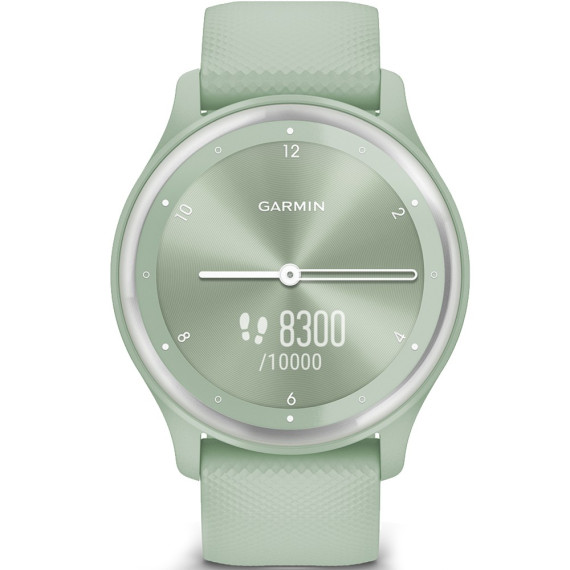 Garmin Vivomove Sport Cool Mint Case and S. Band w. Silver Accents (010-02566-03)
