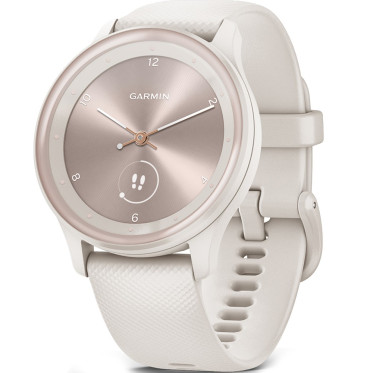 Garmin Vivomove Sport Ivory Case and S. Band w. P. Gold Accents (010-02566-01)