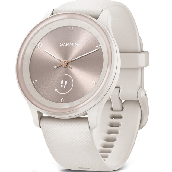 Garmin Vivomove Sport Ivory Case and S. Band w. P. Gold Accents (010-02566-01)