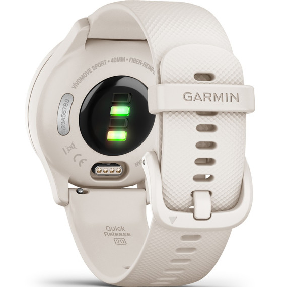 Garmin Vivomove Sport Ivory Case and S. Band w. P. Gold Accents (010-02566-01)