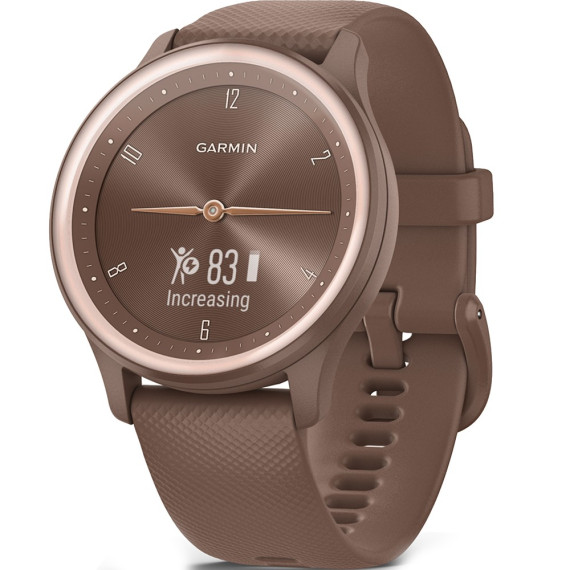 Garmin Vivomove Sport Cocoa Case and S. Band w. P. Gold Accents (010-02566-02)