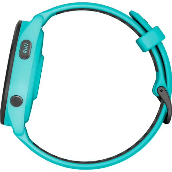 Garmin Forerunner 265 Black Bezel w. Aqua Case and Aqua/Black Silicone Band (010-02810-02/12/52)