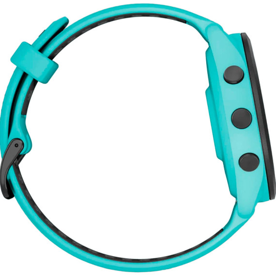 Garmin Forerunner 265 Black Bezel w. Aqua Case and Aqua/Black Silicone Band (010-02810-02/12/52)