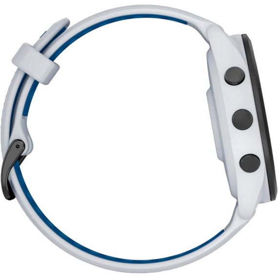 Garmin Forerunner 265 Black Bezel w. Whitestone Case and Whitestone/Tidal Blue S. Band (010-02810-01/11/51)