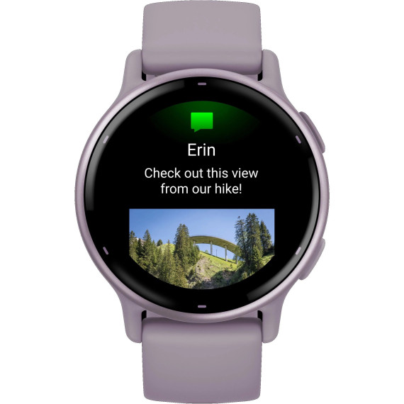 Garmin vivoactive 5 Metallic Orchid Aluminum Bezel with Orchid Case and Silicone (010-02862-13/53)