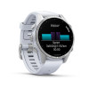 Garmin Fenix 8 43mm AMOLED Silver with Whitestone Silicone Band (010-02903-00/06)