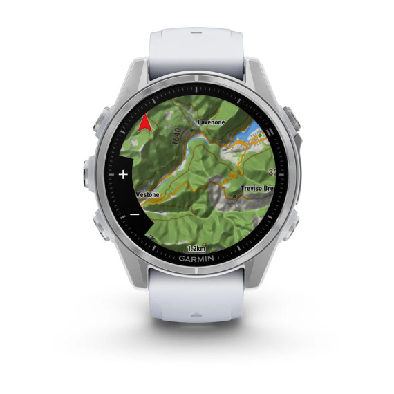 Garmin Fenix 8 43mm AMOLED Silver with Whitestone Silicone Band (010-02903-00/06)