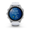 Garmin Fenix 8 43mm AMOLED Silver with Whitestone Silicone Band (010-02903-00/06)