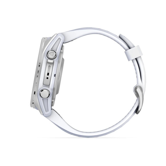 Garmin Fenix 8 43mm AMOLED Silver with Whitestone Silicone Band (010-02903-00/06)