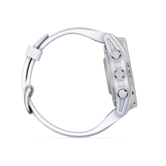 Garmin Fenix 8 43mm AMOLED Silver with Whitestone Silicone Band (010-02903-00/06)