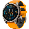 Garmin Fenix 8 51mm AMOLED Sapphire Titanium w. Spark Orange/Graphite Silicone Band (010-02905-10/11/53)