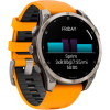 Garmin Fenix 8 47mm AMOLED Sapphire Titanium w. Spark Orange/Graphite Silicone Band (010-02904-10/11/19)
