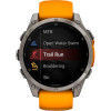 Garmin Fenix 8 47mm AMOLED Sapphire Titanium w. Spark Orange/Graphite Silicone Band (010-02904-10/11/19)