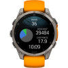 Garmin Fenix 8 47mm AMOLED Sapphire Titanium w. Spark Orange/Graphite Silicone Band (010-02904-10/11/19)